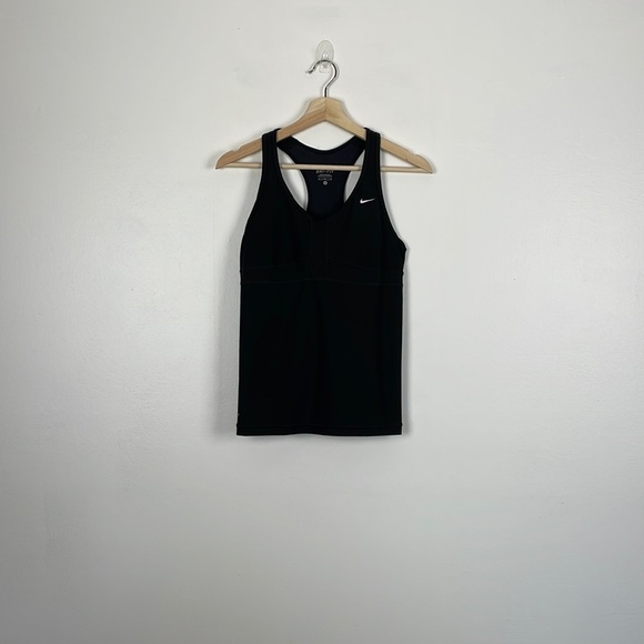 Nike Dri Fit sleeveless pullover racerback black stretch tank top Size Medium - Picture 1 of 7